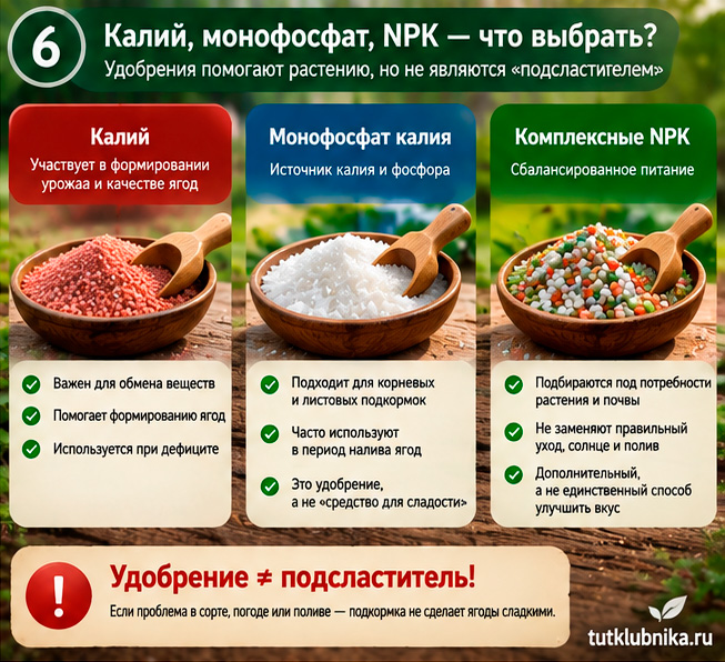 удобрения для сладости клубники - миф?