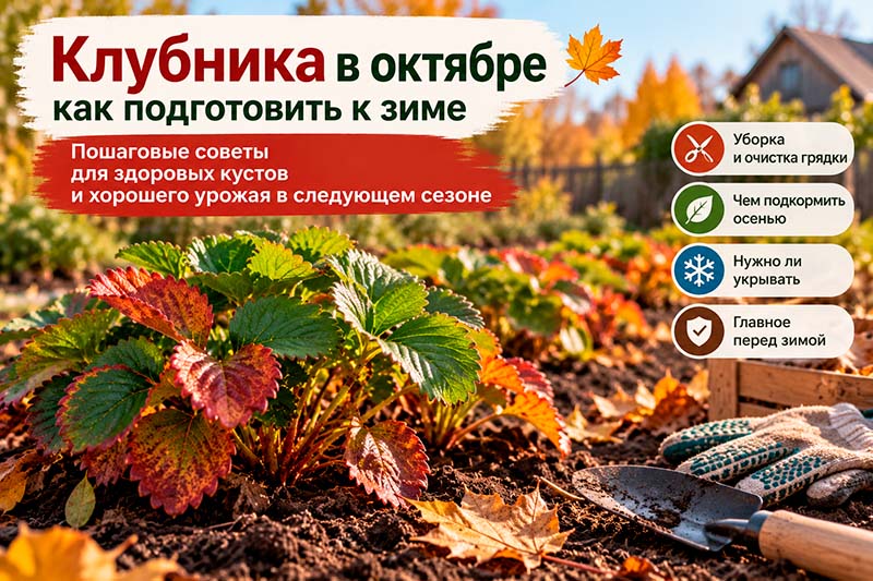Клубника в октябре: что делать осенью и как подготовить к зиме