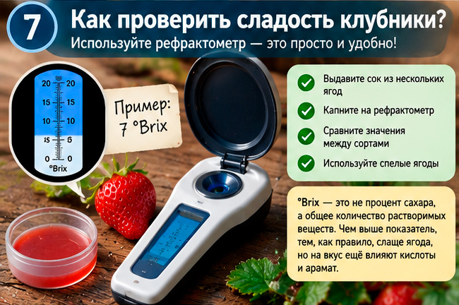 измерение сахара в клубнике